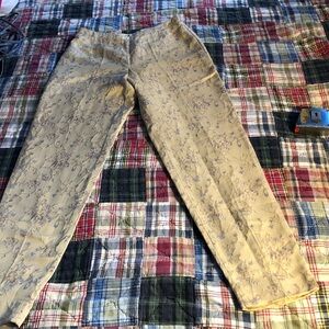 Delicate Floral Patterned Tan Mexx Pants, size 6